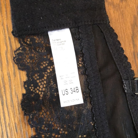 New Women’s Black bra with lace.  Size 34B.  Ningsige. - Picture 7 of 9